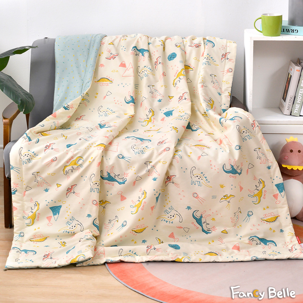 義大利Fancy Belle《冒險小恐龍》純棉抗菌涼被(5x6.5尺)