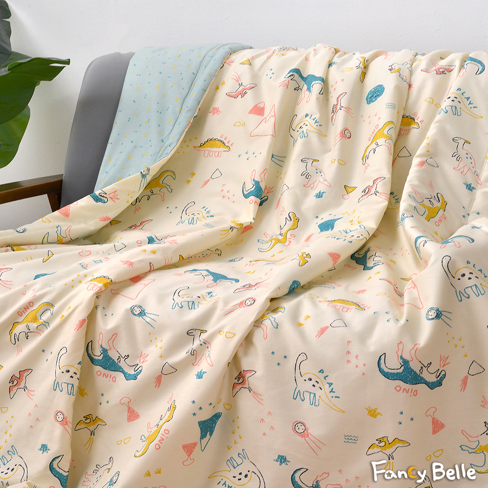 義大利Fancy Belle《冒險小恐龍》純棉抗菌涼被(5x6.5尺)