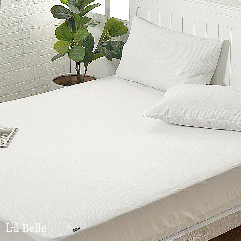 義大利La Belle《時尚典藏》雙人防蹣抗菌透氣防水包覆式保潔墊