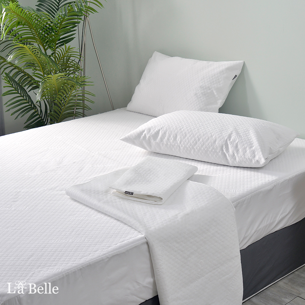 義大利La Belle《尊爵典藏》Chrisal活性益生菌防蟎抗敏透氣防水包覆式保潔墊--加大