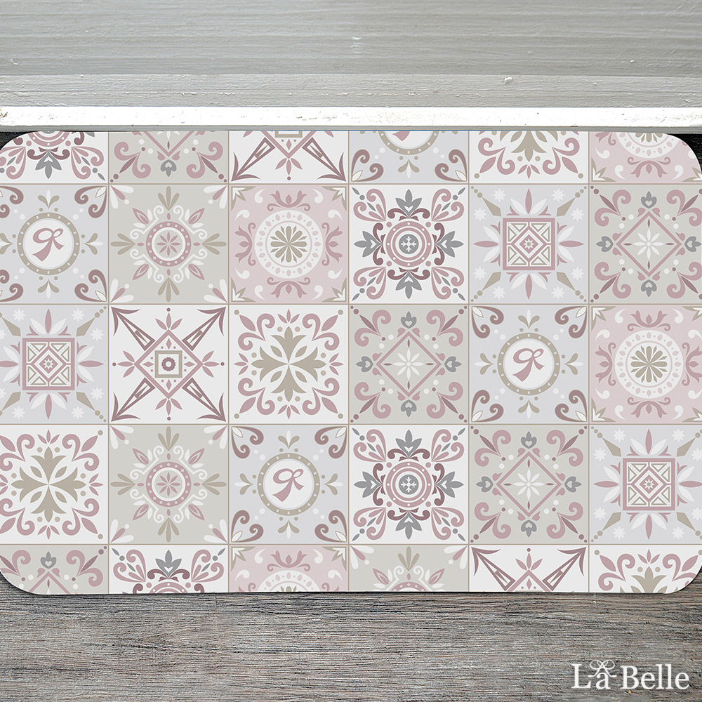 義大利La Belle《西班牙花磚》抗菌可水洗軟式珪藻土強效吸水地墊 60*39CM