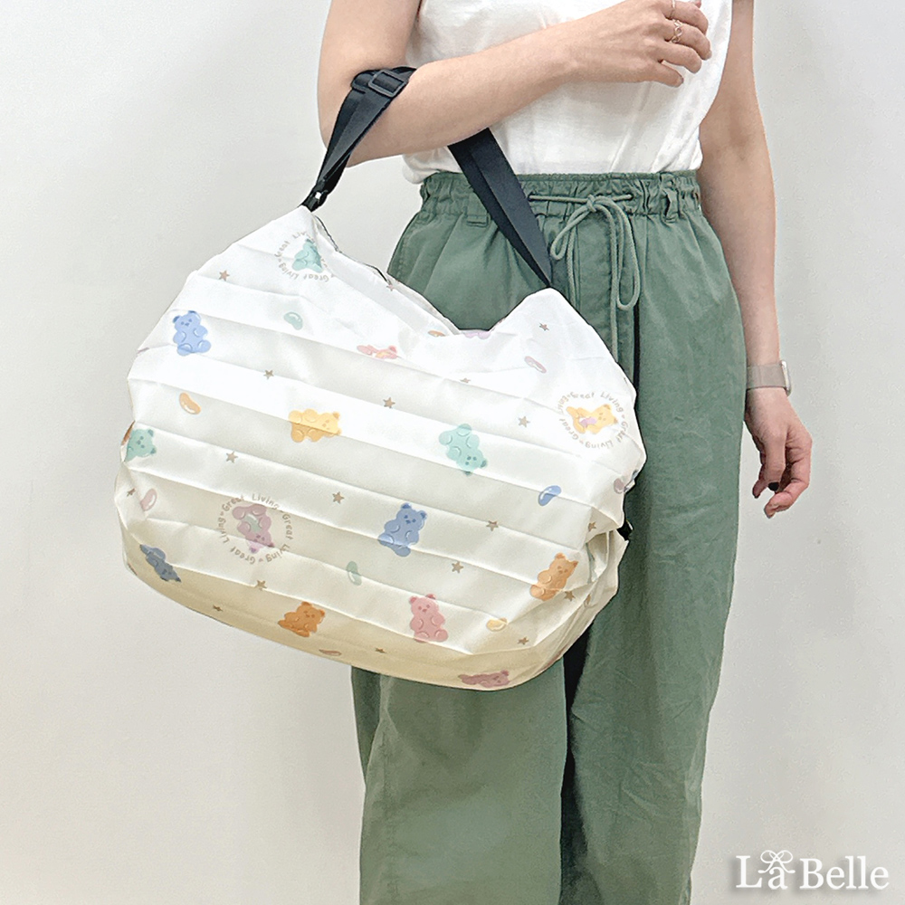 Great Living 格蕾寢飾精品館《小熊軟糖》秒收折疊環保購物袋