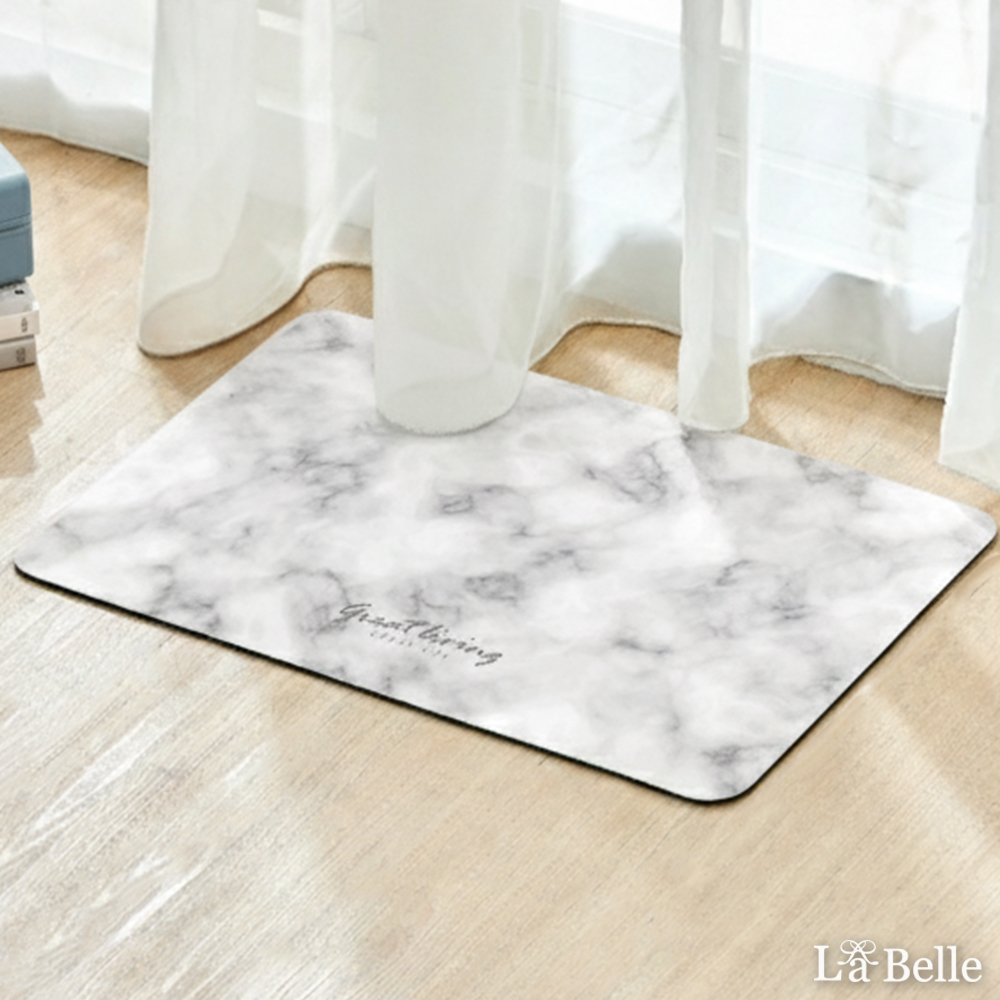 義大利La Belle《雲霧之森》抗菌可水洗軟式珪藻土強效吸水地墊 60*39CM