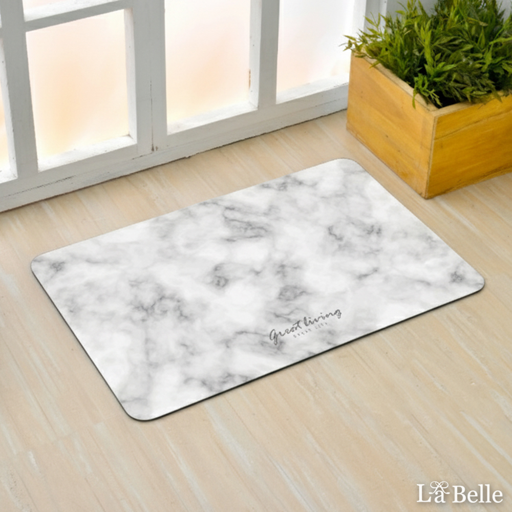 義大利La Belle《雲霧之森》抗菌可水洗軟式珪藻土強效吸水地墊 60*39CM
