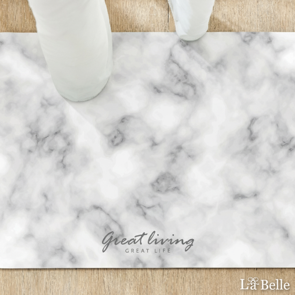 義大利La Belle《雲霧之森》抗菌可水洗軟式珪藻土強效吸水地墊 60*39CM