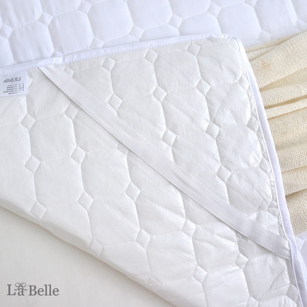 義大利La Belle《經典純白》防水防蟎舖棉平面式保潔墊--加大