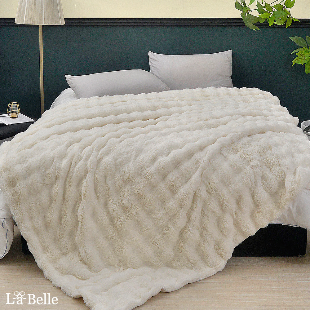 義大利La Belle《凱爾尼斯》加大輕奢極柔仿兔毛雙人毯200*230CM(共三色)