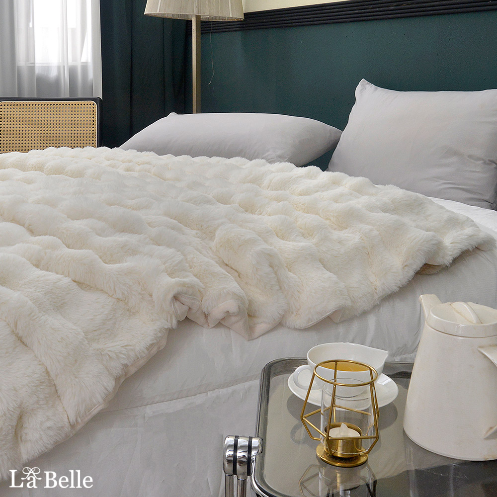 義大利La Belle《凱爾尼斯》加大輕奢極柔仿兔毛雙人毯200*230CM(共三色)