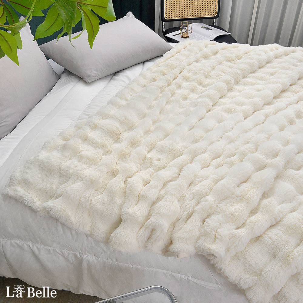 義大利La Belle《凱爾尼斯》加大輕奢極柔仿兔毛雙人毯200*230CM(共三色)