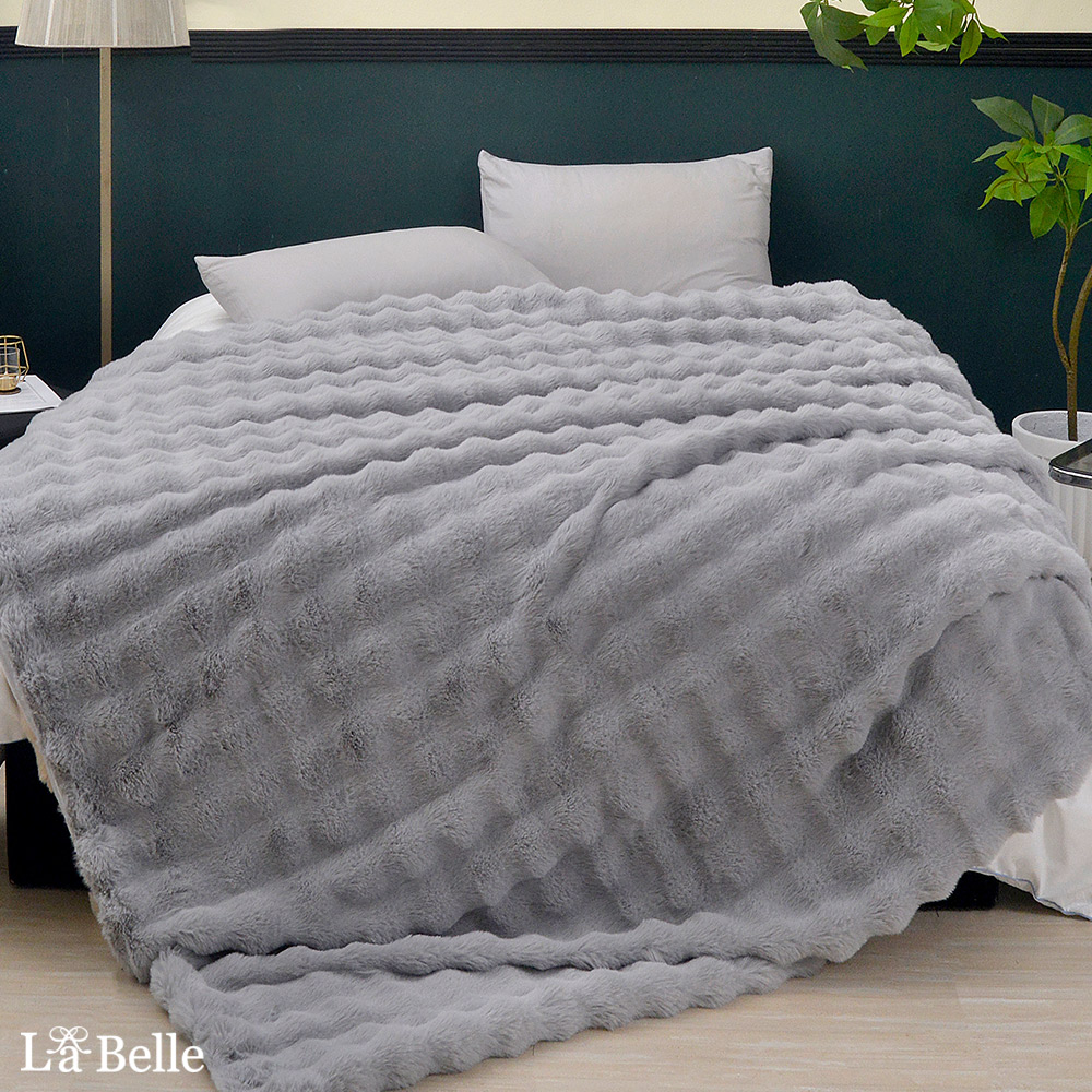 義大利La Belle《凱爾尼斯》加大輕奢極柔仿兔毛雙人毯200*230CM(共三色)