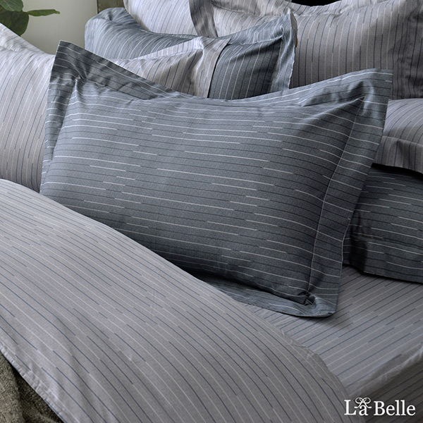 義大利La Belle《現代潮流》單人純棉防蹣抗菌吸濕排汗兩用被床包組