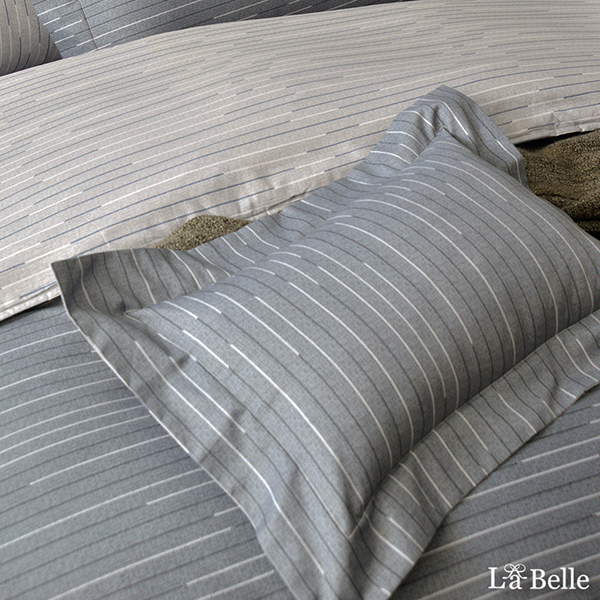義大利La Belle《現代潮流》單人純棉防蹣抗菌吸濕排汗兩用被床包組