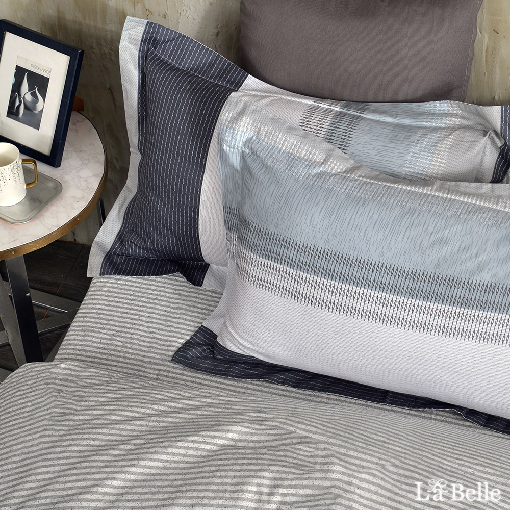 義大利La Belle《艾思柏汀》加大純棉四件式防蹣抗菌吸濕排汗兩用被床包組