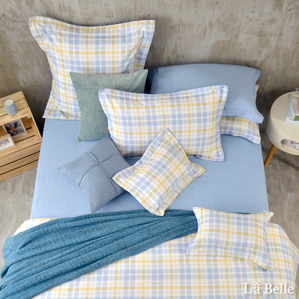 義大利La Belle《青春學院》加大純棉四件式防蹣抗菌吸濕排汗兩用被床包組