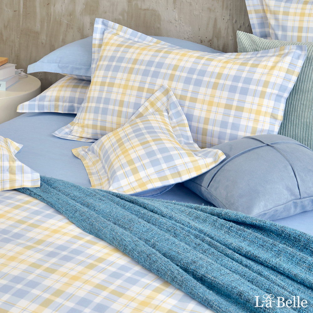 義大利La Belle《青春學院》加大純棉四件式防蹣抗菌吸濕排汗兩用被床包組