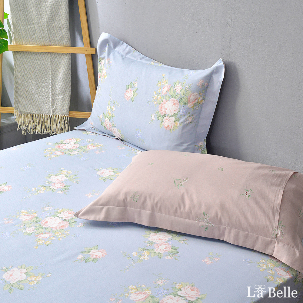 義大利La Belle《瑰麗錦簇》雙人純棉床包枕套組