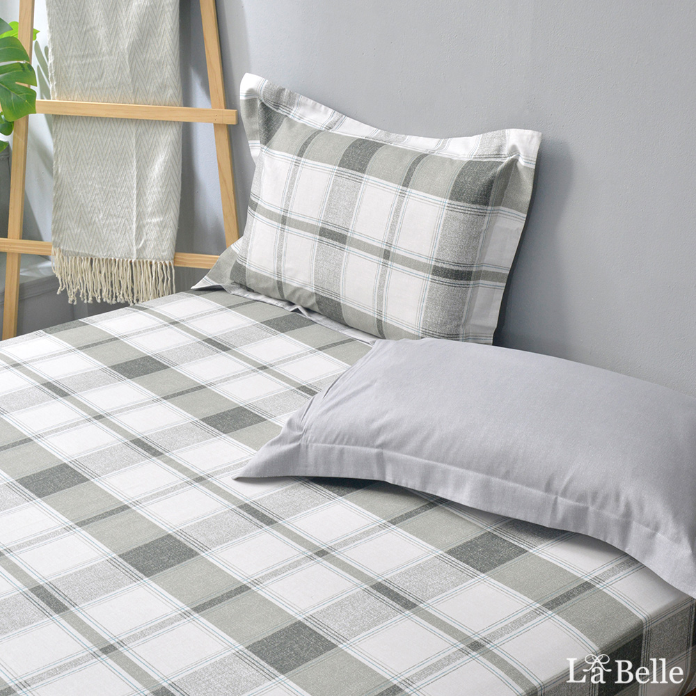 義大利La Belle《淡墨風雅》加大純棉床包枕套組
