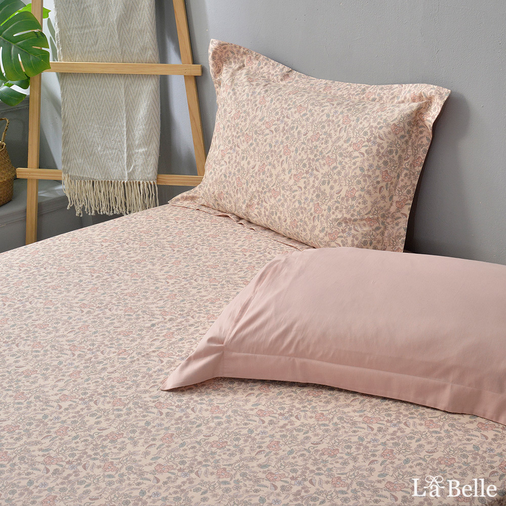 義大利La Belle《花鑲瑀絮》加大純棉床包枕套組