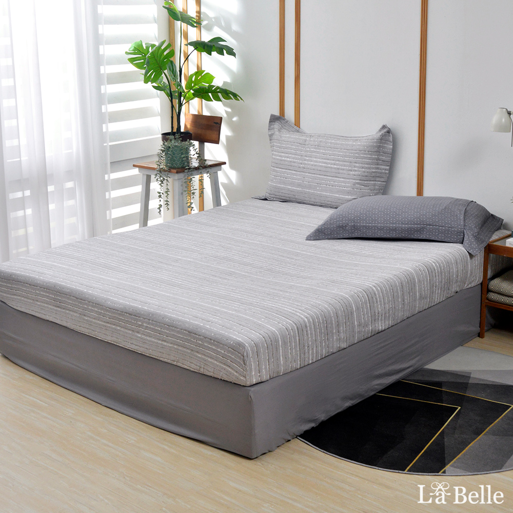 義大利La Belle《簡敘阡陌》雙人純棉床包枕套組