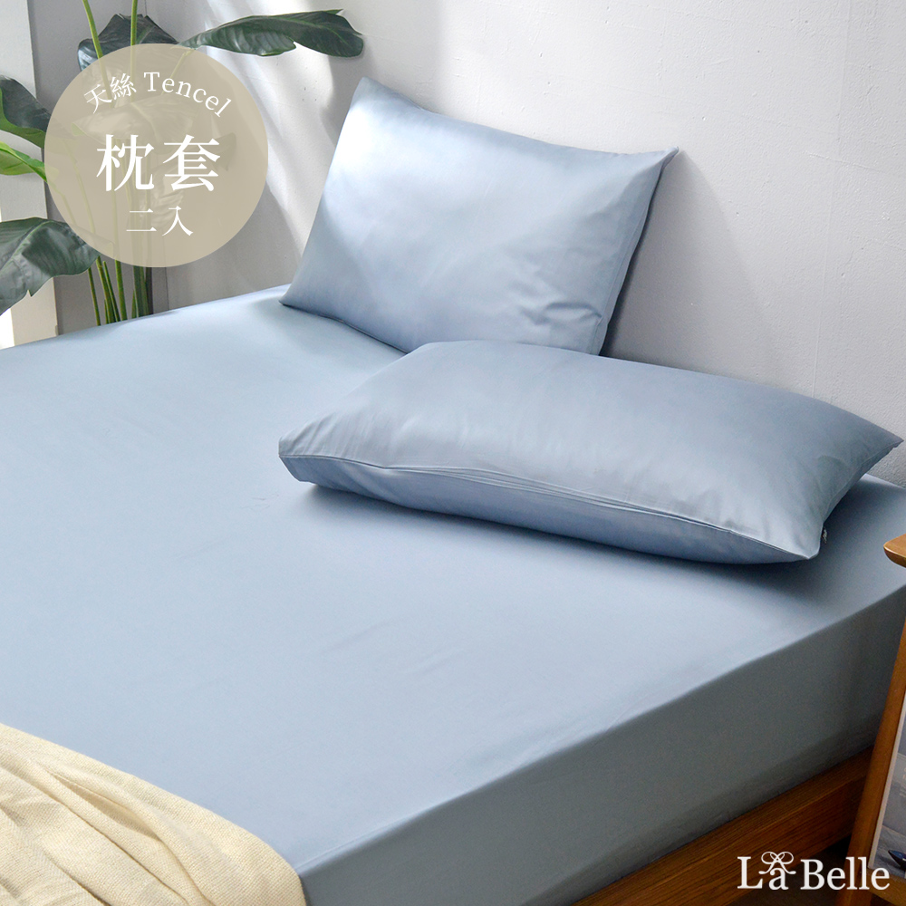 義大利La Belle《極簡純色》長絨細棉信封枕套--2入