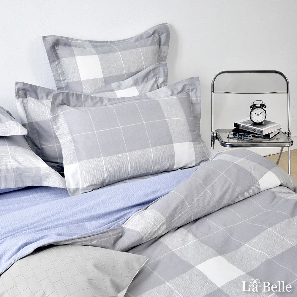 義大利La Belle《單身時光》雙人純棉四件式防蹣抗菌吸濕排汗兩用被床包組