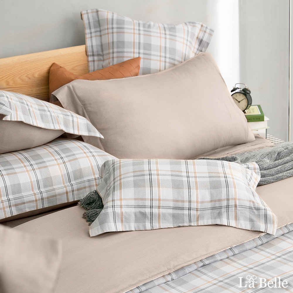 義大利La Belle《漫旅光城》雙人純棉四件式防蹣抗菌吸濕排汗兩用被床包組