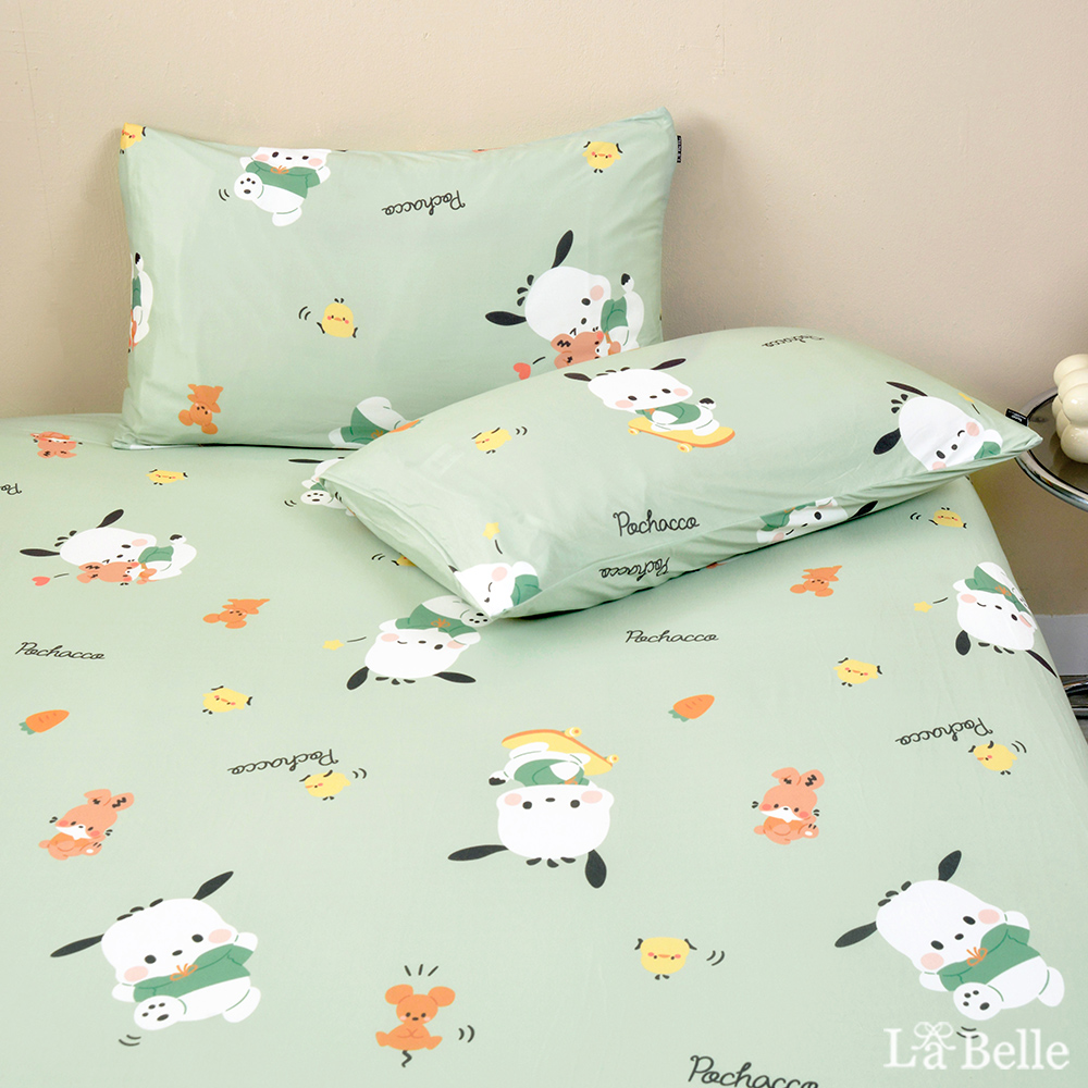 義大利La Belle《Sanrio-淘氣帕恰狗》海島針織信封枕套--2入