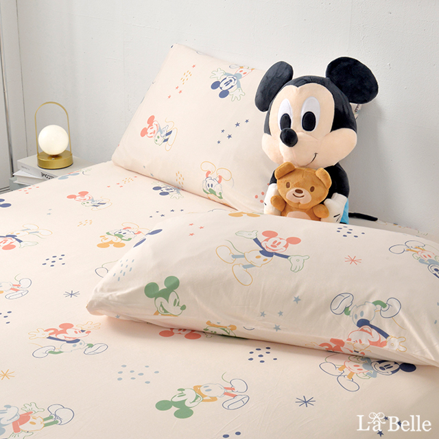 義大利La Belle《Disney-彩虹米奇》海島針織信封枕套--2入