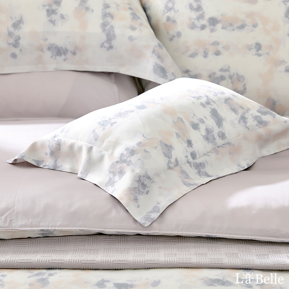 義大利La Belle《斯圖亞特》特大天絲蠶絲蛋白防蹣抗菌吸濕排汗兩用被床包組