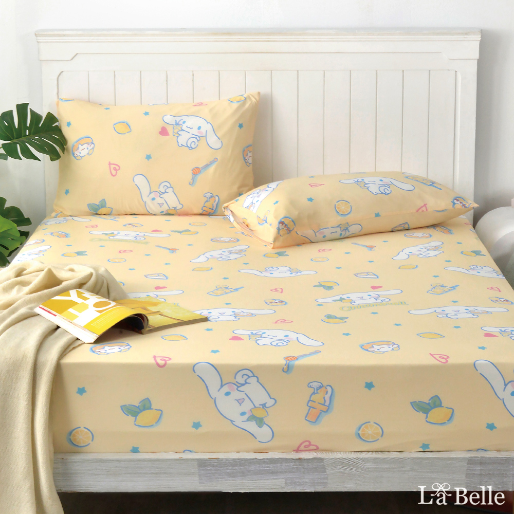 [超值組合]義大利La Belle《Sanrio-雷夢喜拿》加大超COOL超涼感床包枕套組+舒柔水洗枕