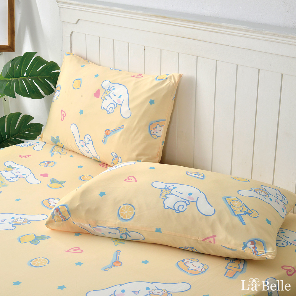 [超值組合]義大利La Belle《Sanrio-雷夢喜拿》單人超COOL超涼感床包枕套組+舒柔水洗枕