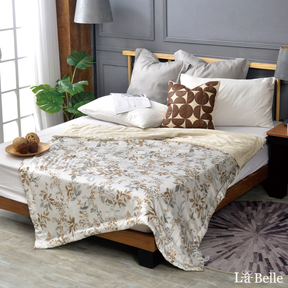 義大利La Belle《疊翠流金》100%天絲抗菌涼被(5x6.5尺)