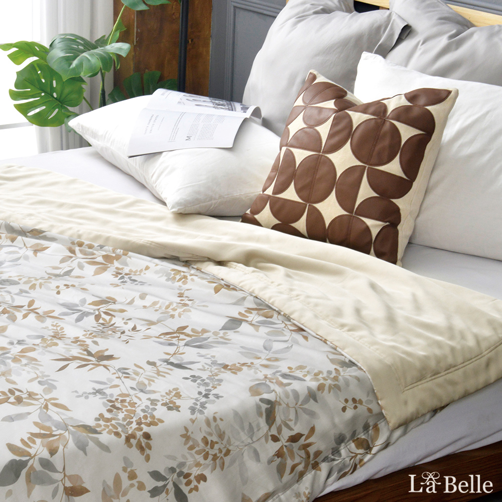 義大利La Belle《疊翠流金》100%天絲抗菌涼被(5x6.5尺)