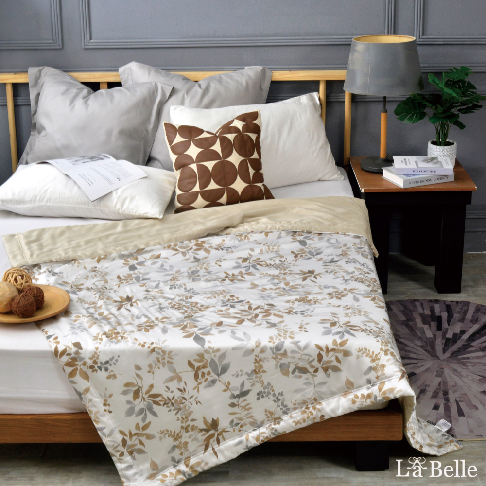 義大利La Belle《疊翠流金》100%天絲抗菌涼被(5x6.5尺)