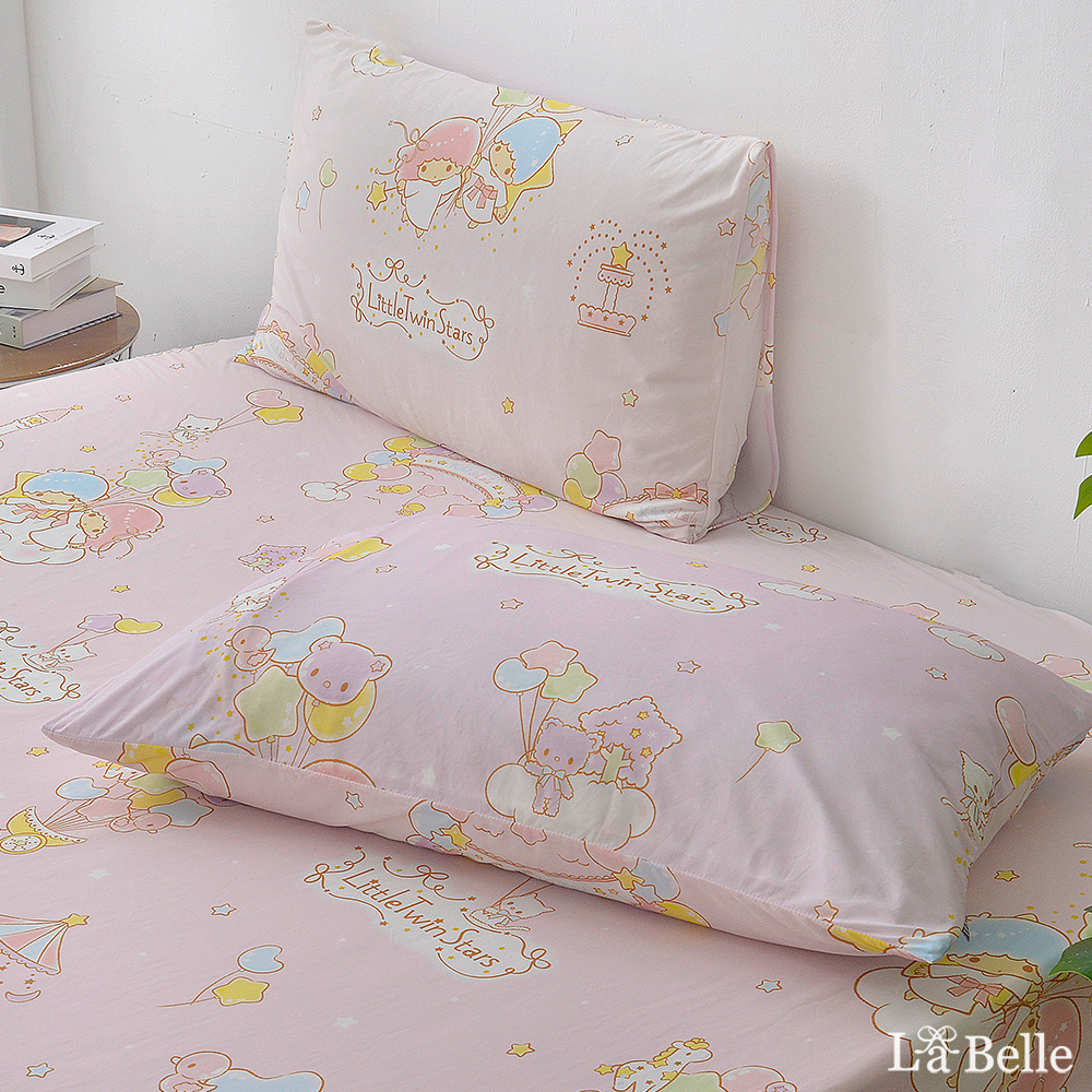 [超值組合]義大利La Belle《Sanrio-雙星仙子星樂園》超COOL超涼感信封枕套--2入+大容量洗衣袋