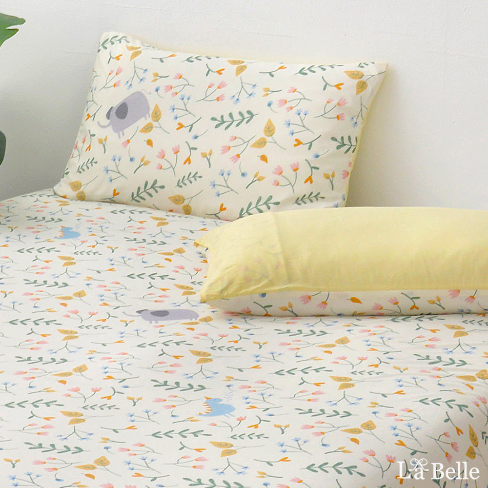 義大利La Belle《春日恐龍花園》單人超COOL超涼感床包枕套組