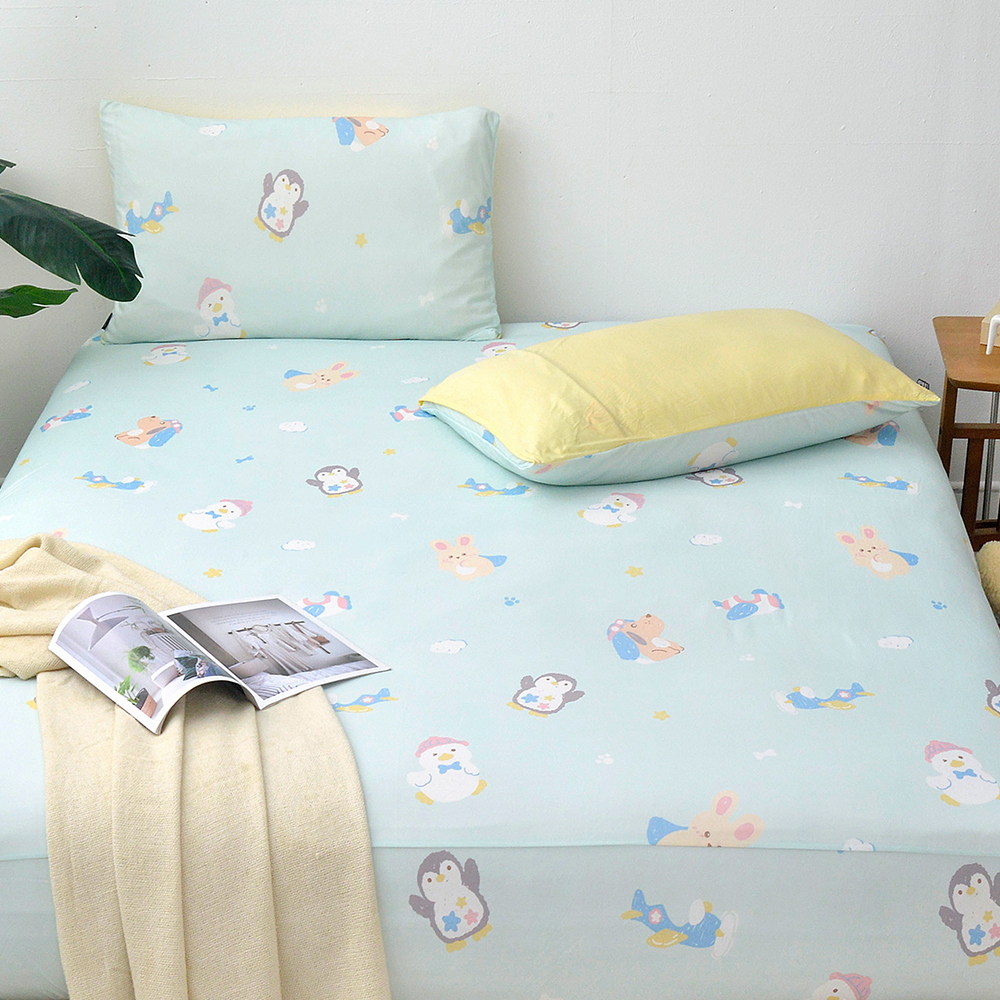 義大利La Belle《歡樂飛行日記》加大超COOL超涼感床包枕套組