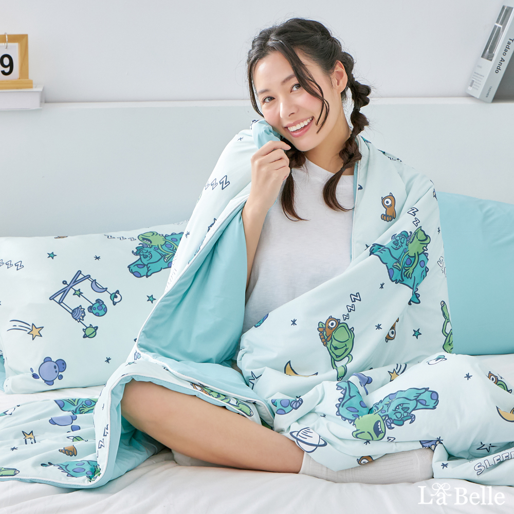 義大利La Belle《Disney-怪獸檸檬塔》眠綿冰玻尿酸抗菌涼感涼被(5x6.5尺)