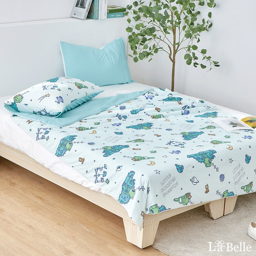 義大利La Belle《Disney-怪獸檸檬塔》眠綿冰玻尿酸抗菌涼感涼被(5x6.5尺)