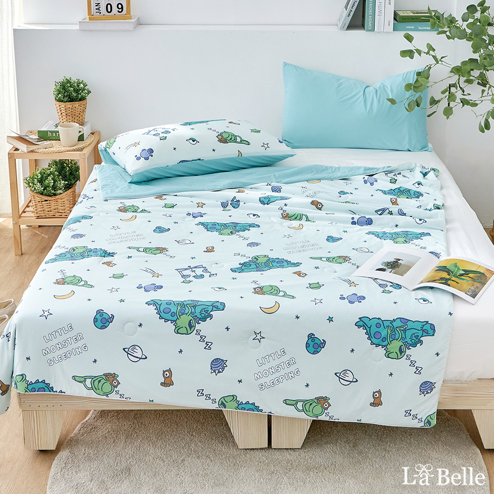義大利La Belle《Disney-怪獸檸檬塔》眠綿冰玻尿酸抗菌涼感涼被(5x6.5尺)