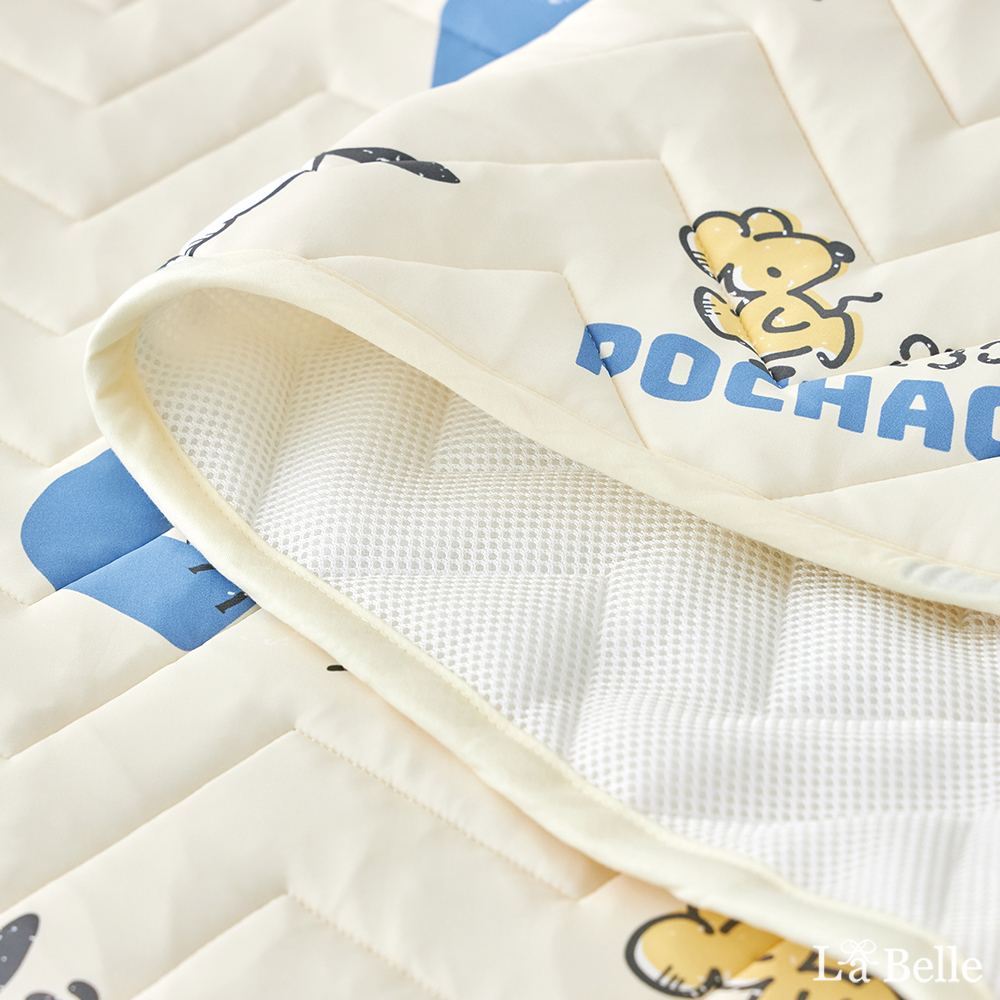 [超值組合]義大利La Belle《Sanrio-POCHACCO帕恰舒芙蕾》加大乳膠眠綿涼感刨冰墊+舒柔水洗枕