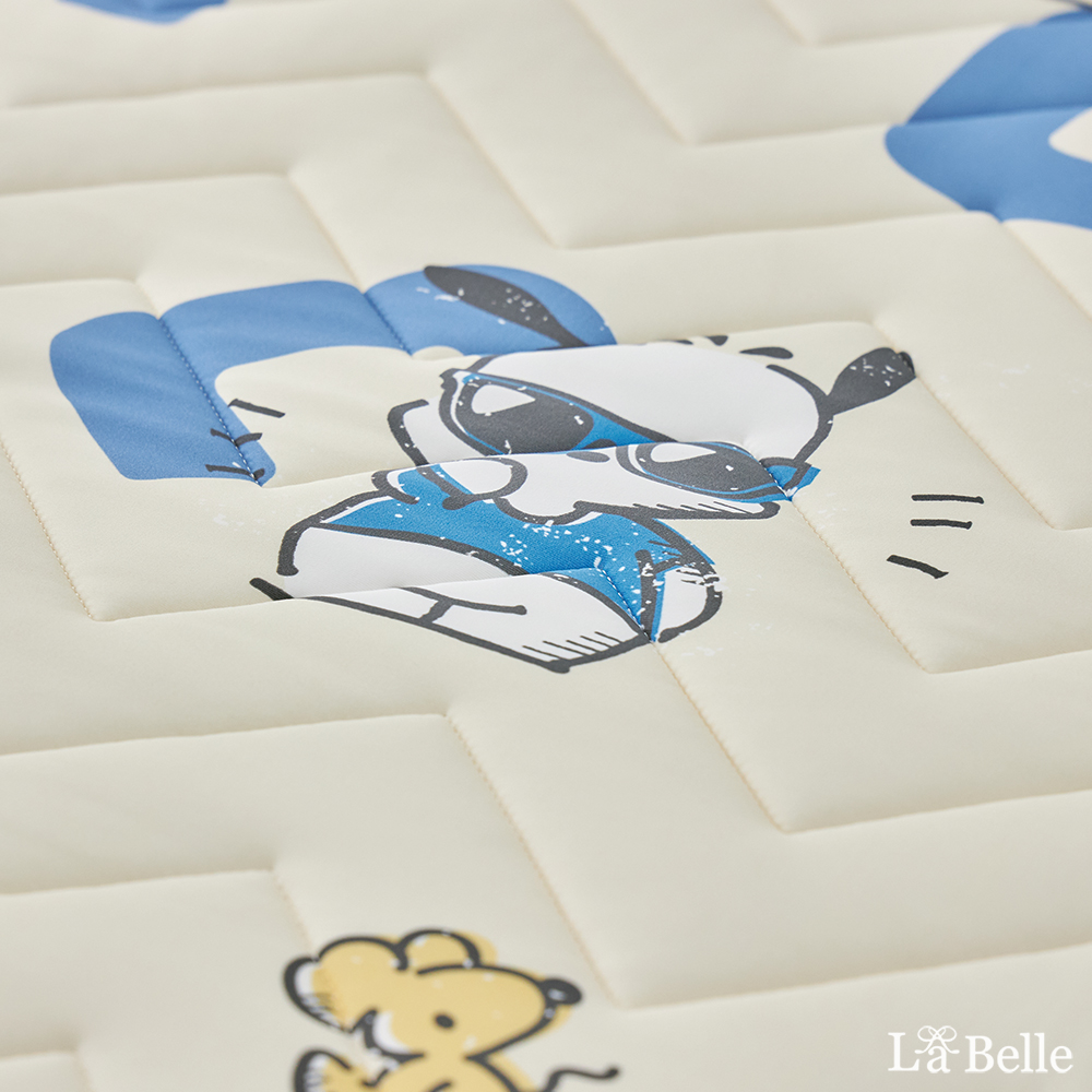 [超值組合]義大利La Belle《Sanrio-POCHACCO帕恰舒芙蕾》加大乳膠眠綿涼感刨冰墊+舒柔水洗枕