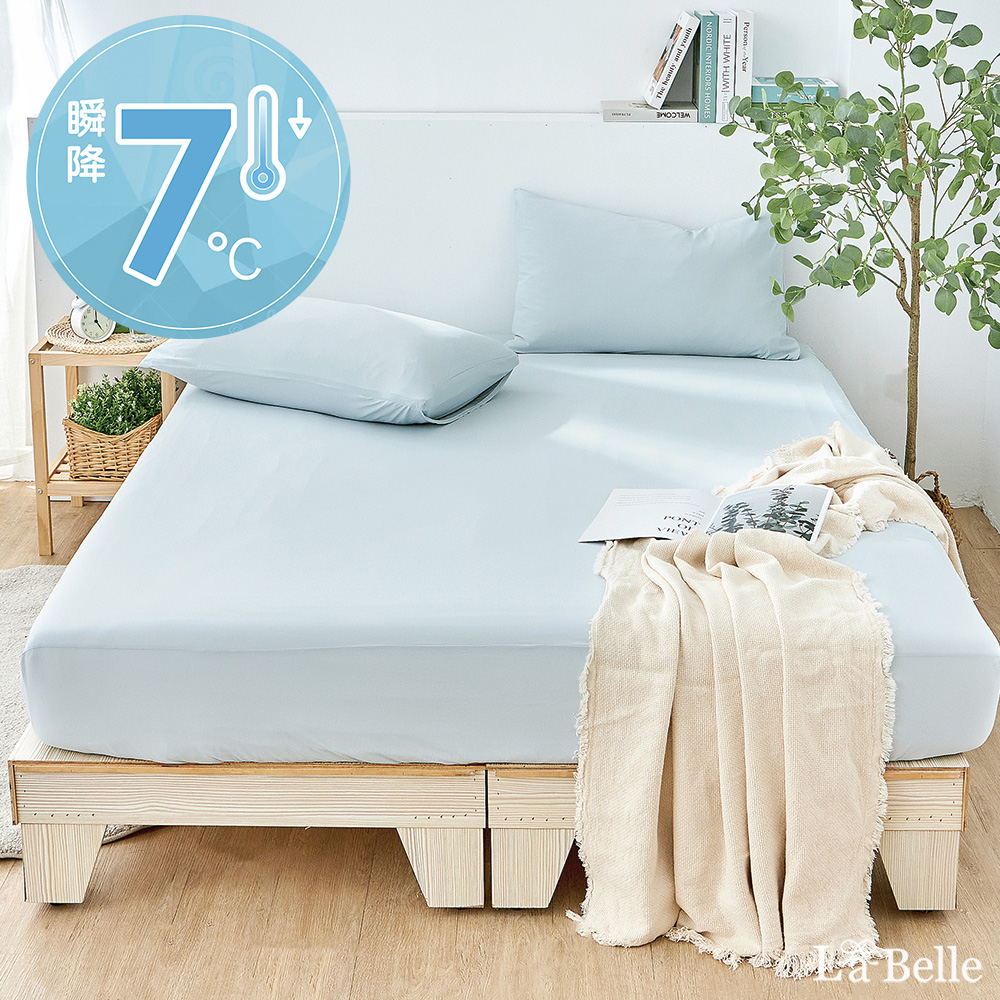 義大利La Belle《抹茶奶蓋》加大眠綿冰涼感床包枕套組