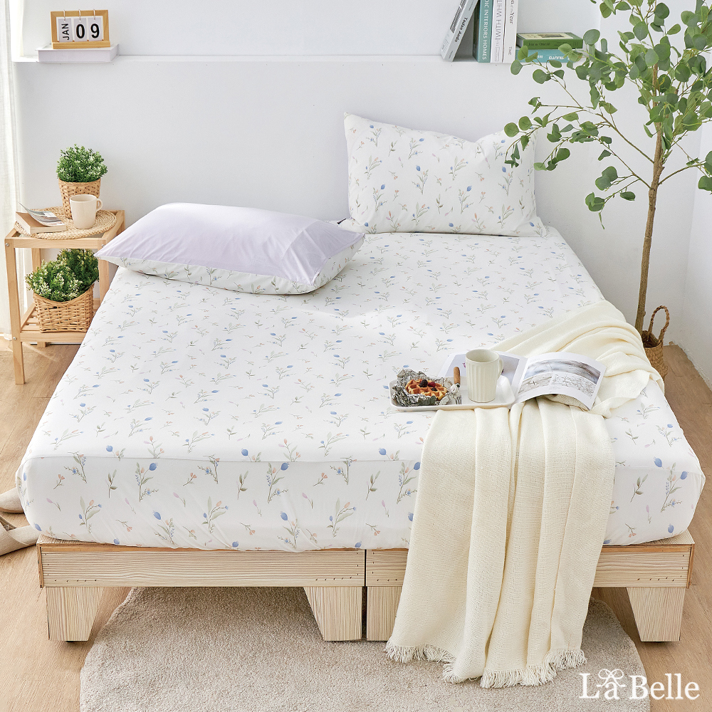 義大利La Belle《鬱金奶蓋》雙人眠綿冰涼感床包枕套組