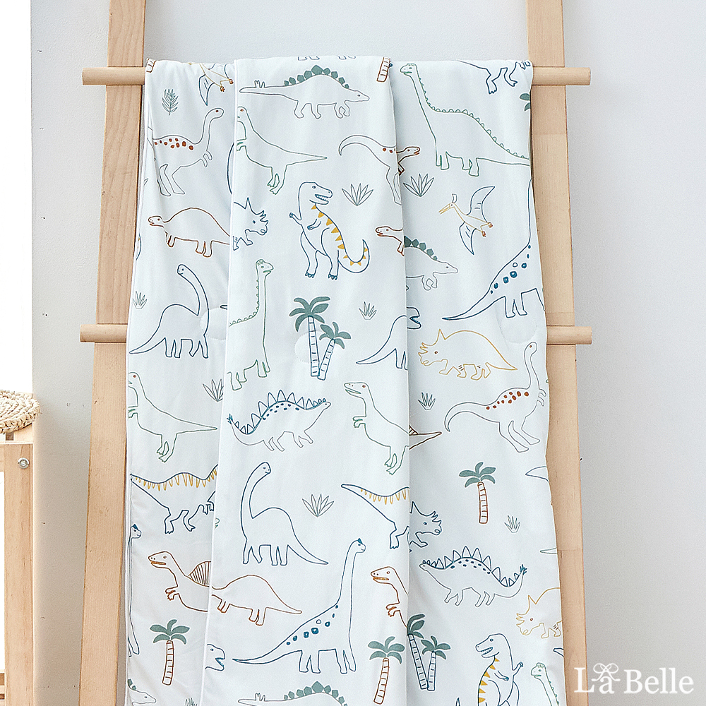 義大利La Belle《恐龍曲奇》眠綿冰兒童玻尿酸抗菌涼感涼被(100x120CM)