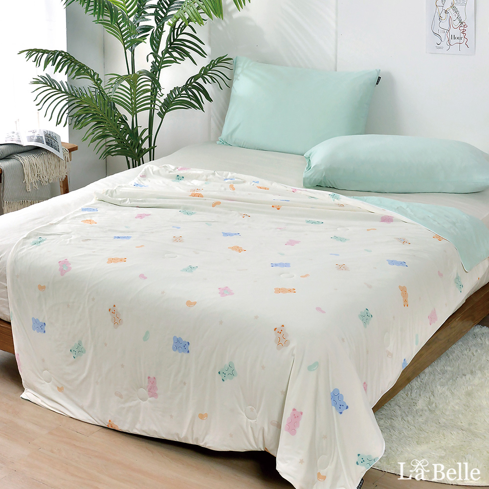 義大利La Belle《小熊軟糖》眠綿冰玻尿酸抗菌涼感涼被(5x6.5尺)