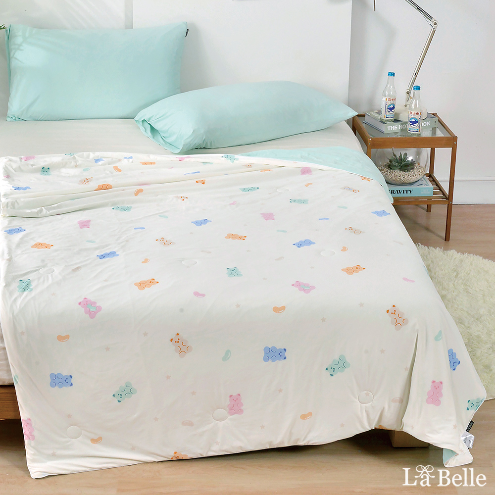 義大利La Belle《小熊軟糖》眠綿冰玻尿酸抗菌涼感涼被(5x6.5尺)