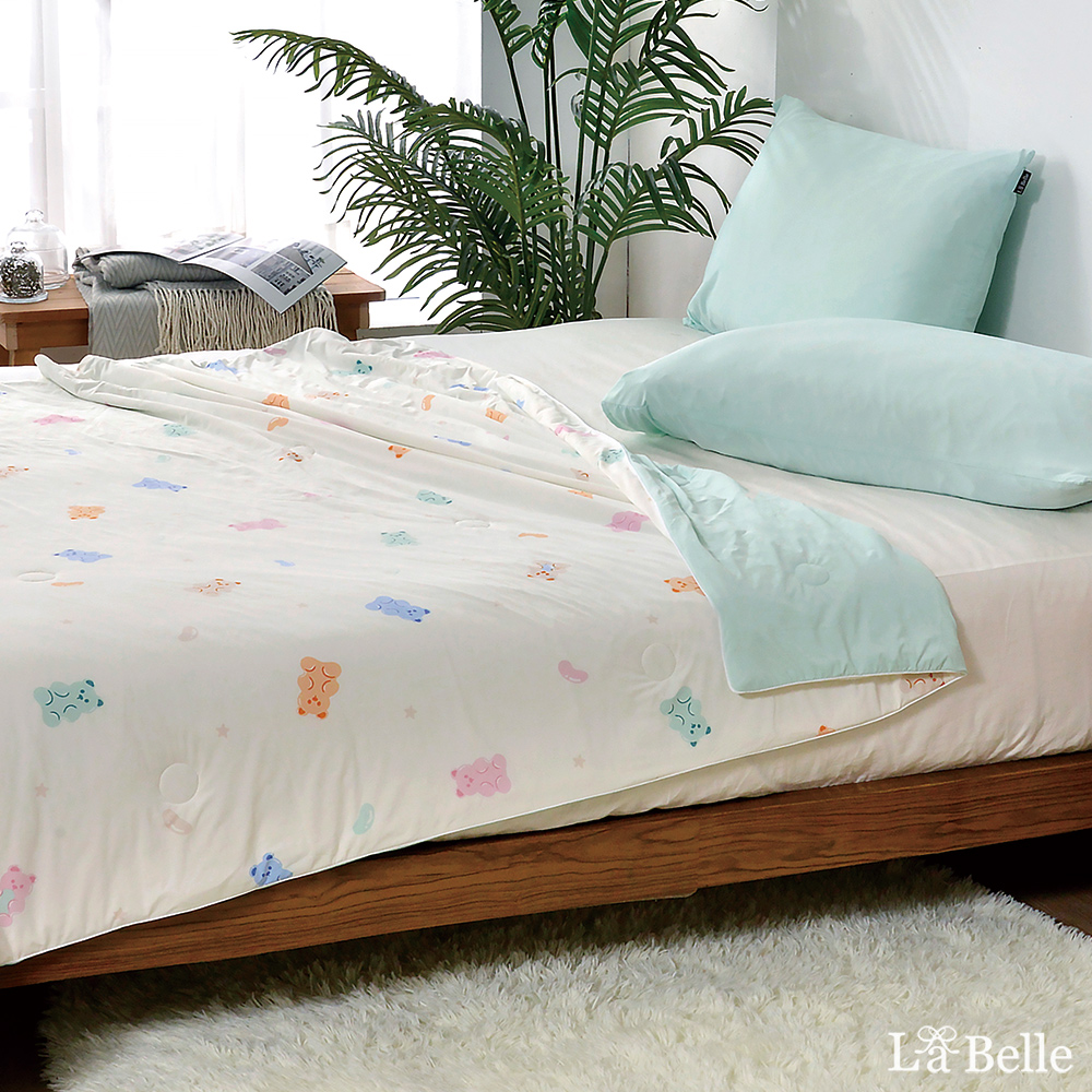義大利La Belle《小熊軟糖》眠綿冰玻尿酸抗菌涼感涼被(5x6.5尺)