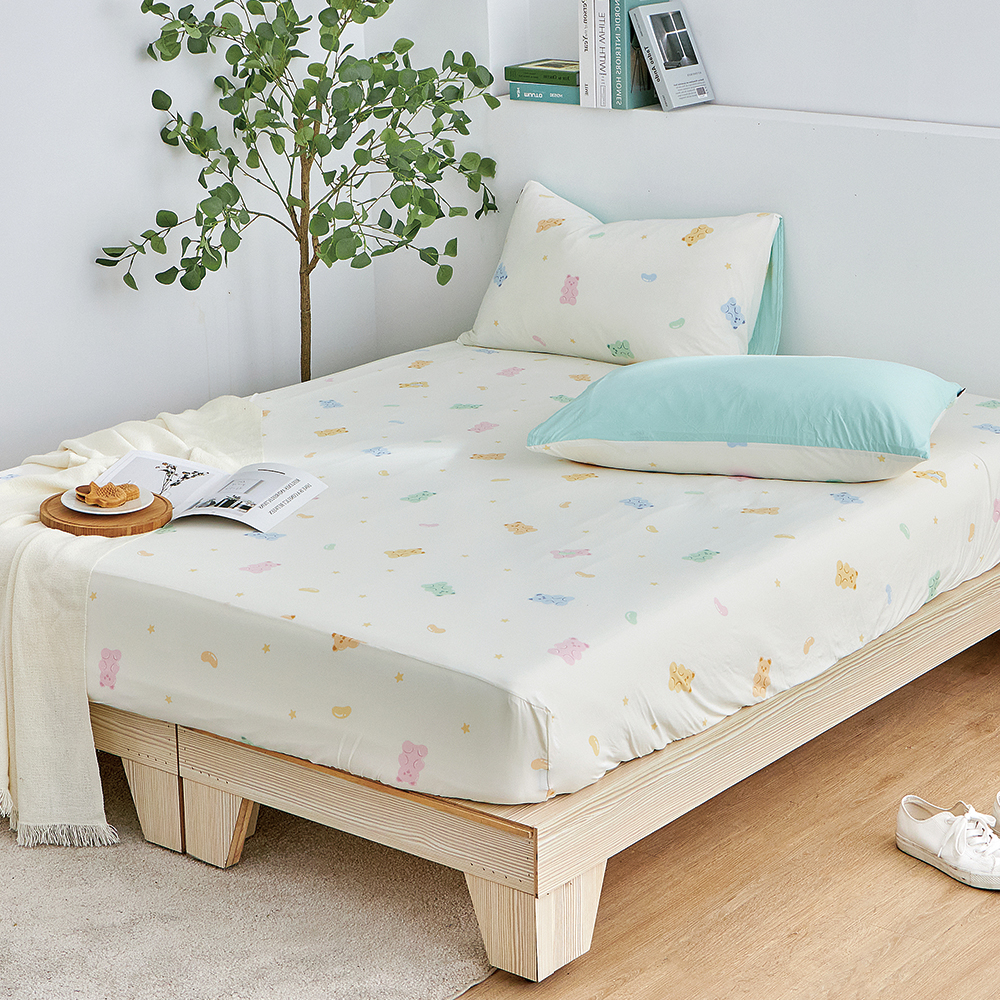 義大利La Belle《小熊軟糖》加大眠綿冰涼感床包枕套組