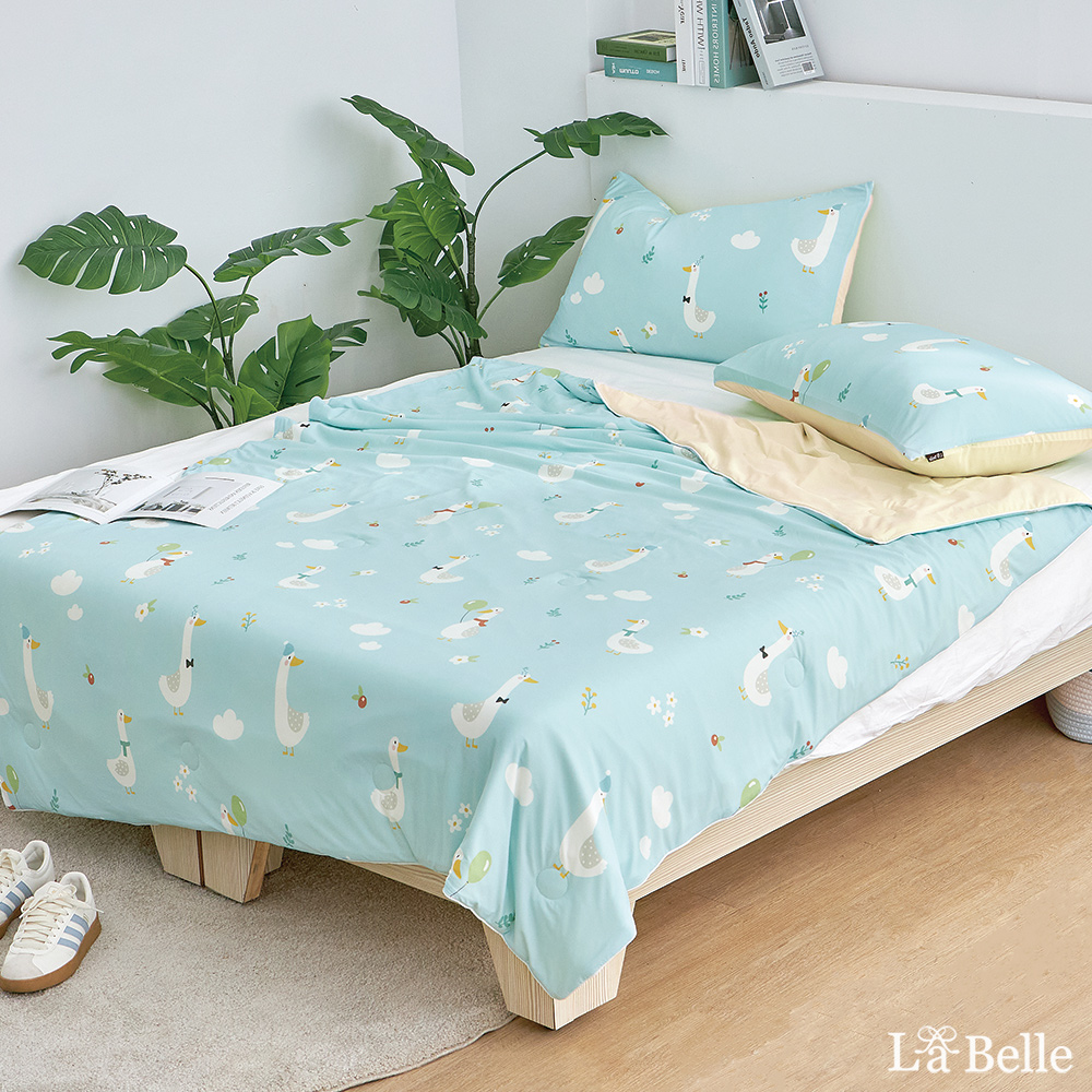 義大利La Belle《冬呱愛玉》眠綿冰玻尿酸抗菌涼感涼被(5x6.5尺)